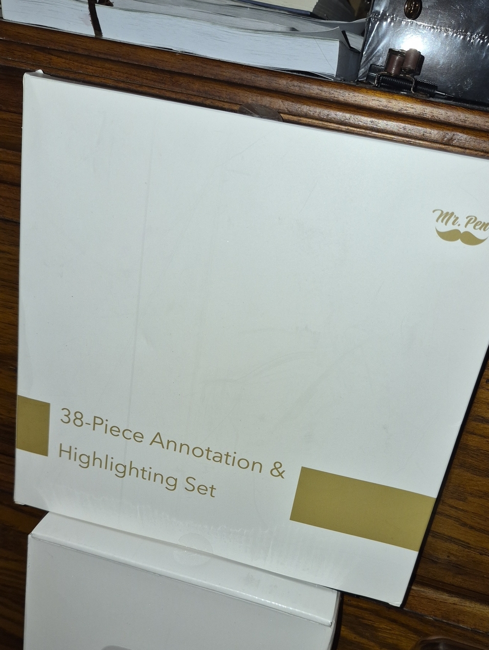 38-Piece Annotation & Highlighting Set — White and Gold